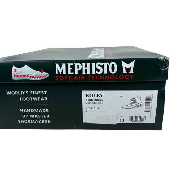 KOLBY - Mephisto | Online Store - World Mephisto KOLBY Ankle Boots Mens Size 13 SOFT-AIR Suede Side Zip Dark Brown